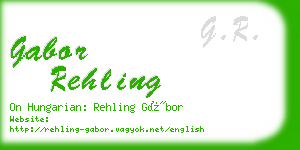 gabor rehling business card